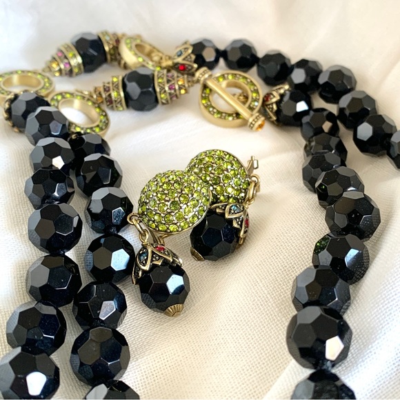 Heidi Daus Double Necklace and Earring Set Estate Jewelry Vintage Heidi Daus - Picture 5 of 10
